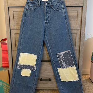 PacSun Eco Bandana Patch High Waisted Baggy Jeans